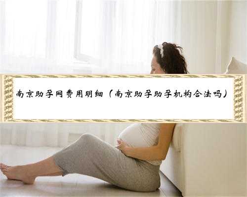 <b>南京助孕网费用明细（南京助孕助孕机构合法吗）</b>